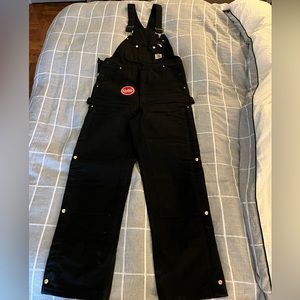 CARHARTT DUCK LINED BIB OVERALLS EXTREME WARMTH.